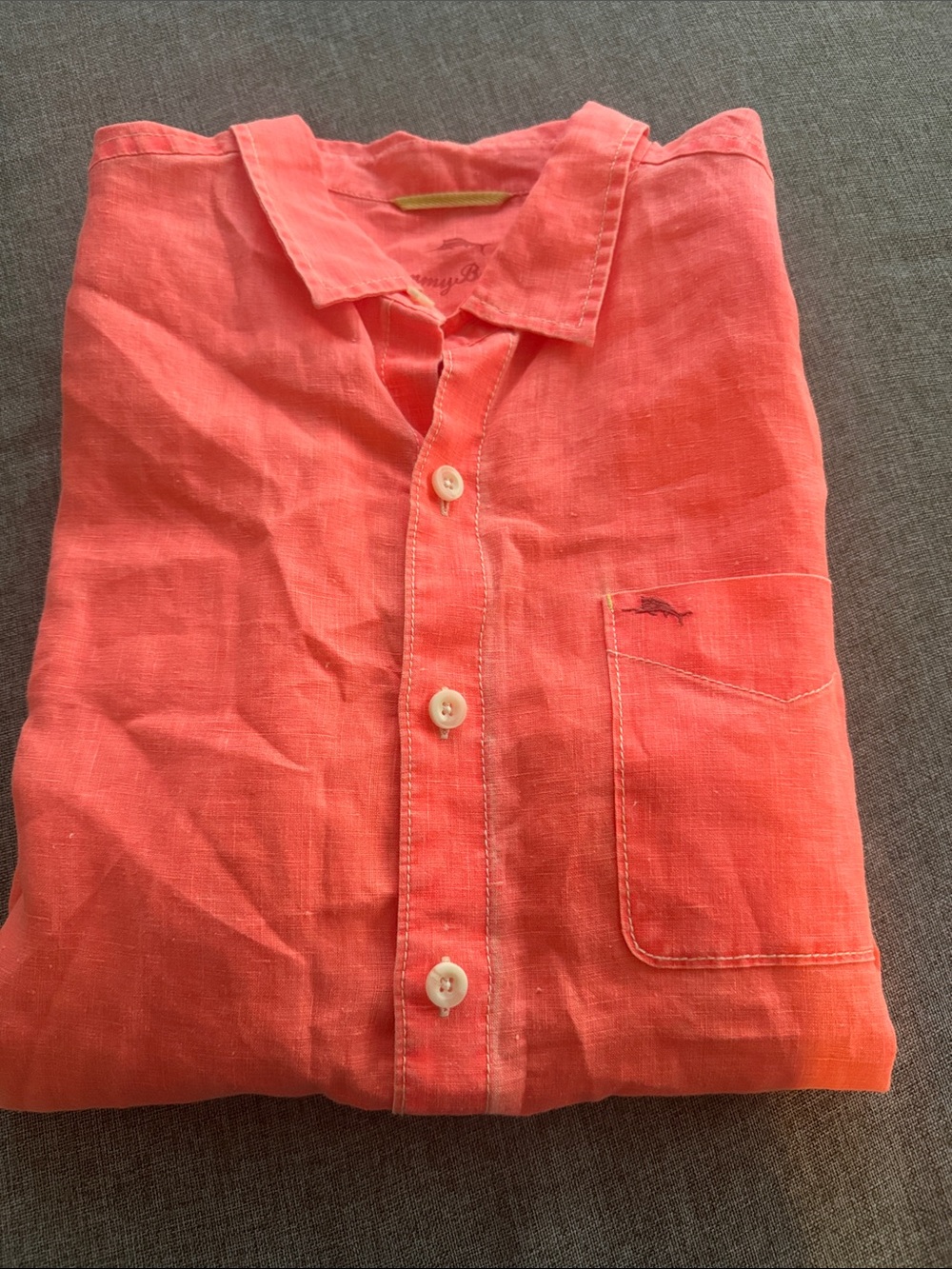 Men's Tommy Bahama Coral 100% linen Button-Down Long Sleeves Shirt
